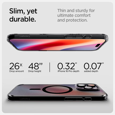כיסוי לסדרת iPhone 16 מבית Spigen Ultra Hybrid T (MagFit + שליטה במצלמה)